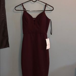 Purple body con dress